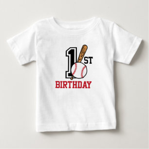 Bebé Camiseta personalizada de béisbol de primer cumple