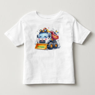 Bebé Camiseta personalizada de camión de volteo de cons