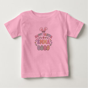Bebé Camiseta Personalizada de Conejo de Pascua para Ni