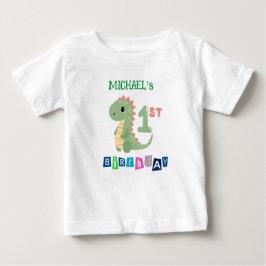 Bebé Camiseta Personalizada de Cumpleaños 1 para Niño c