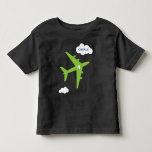 Bebé Camiseta personalizada de cumpleaños de avión para