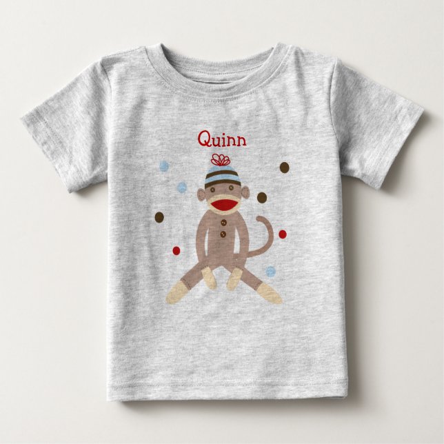 Bebé Camiseta personalizada de cumpleaños de mono de me (Anverso)