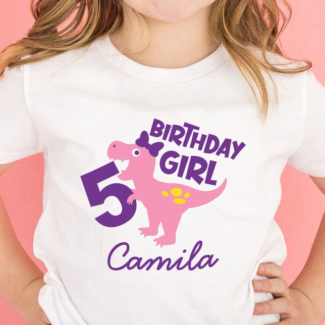 Bebé Camiseta personalizada de cumpleaños de niña de 5  (Subido por el creador)