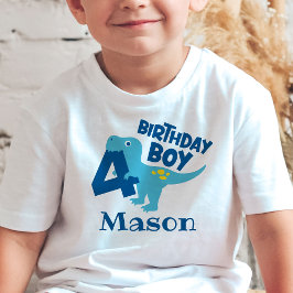 Bebé Camiseta personalizada de dinosaurio para cumpleañ