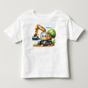 Bebé Camiseta Personalizada de Excavadora de Construcci