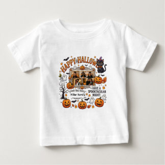 Bebé Camiseta personalizada de Halloween feliz para fam