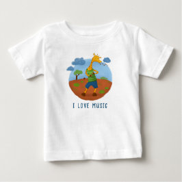Bebé Camiseta Personalizada de Jirafa Feliz y Lindo Dib