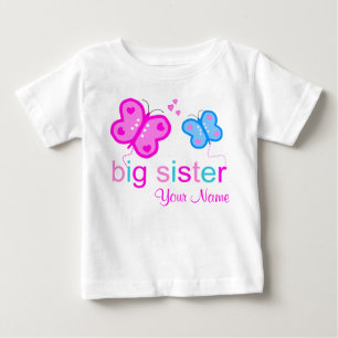 Bebé Camiseta personalizada de la mariposa de la herman