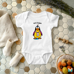 Bebé Camiseta Personalizada de Pingüino Cool con Nombre