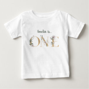 Bebé Camiseta personalizada de primer cumpleaños