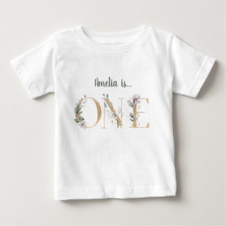 Bebé Camiseta personalizada de primer cumpleaños