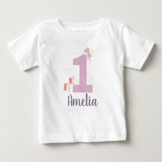 Bebé Camiseta personalizada de primer cumpleaños