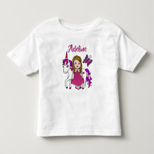 Bebé Camiseta personalizada de princesa y unicornio bon