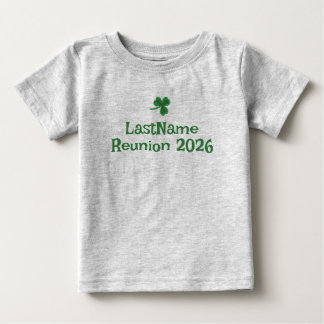 Bebé Camiseta personalizada de trébol de tu clan irland
