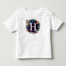 Camiseta personalizada del monograma de la letra