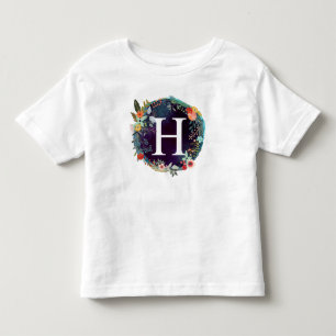 Bebé Camiseta personalizada del monograma de la letra