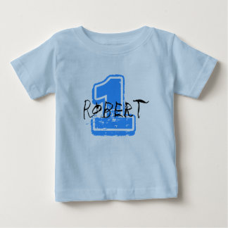 Bebé Camiseta personalizada del nombre y de la edad