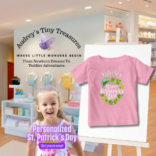 Bebé Camiseta personalizada del primer día de San Patri
