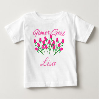 Bebé Camiseta personalizada para chicas de flores
