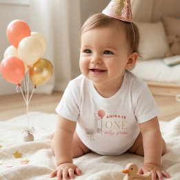 Bebé Camiseta Personalizada para el 1er Cumpleaños de S