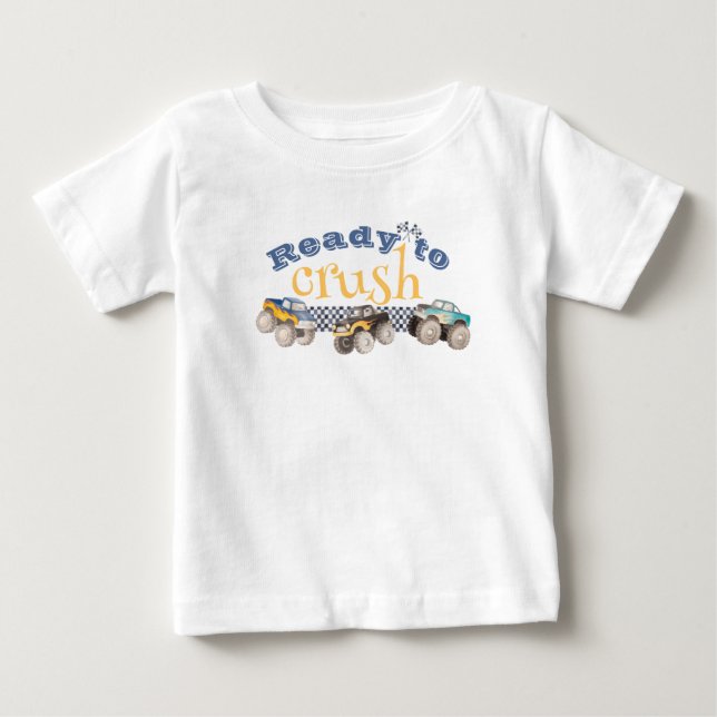 Bebé Camiseta personalizada para el 4º cumpleaños de Mo (Anverso)