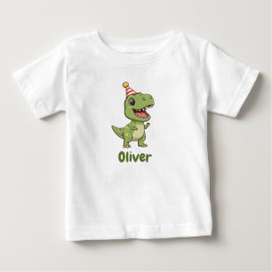 Bebé Camiseta personalizada para niños de dinosaurios c