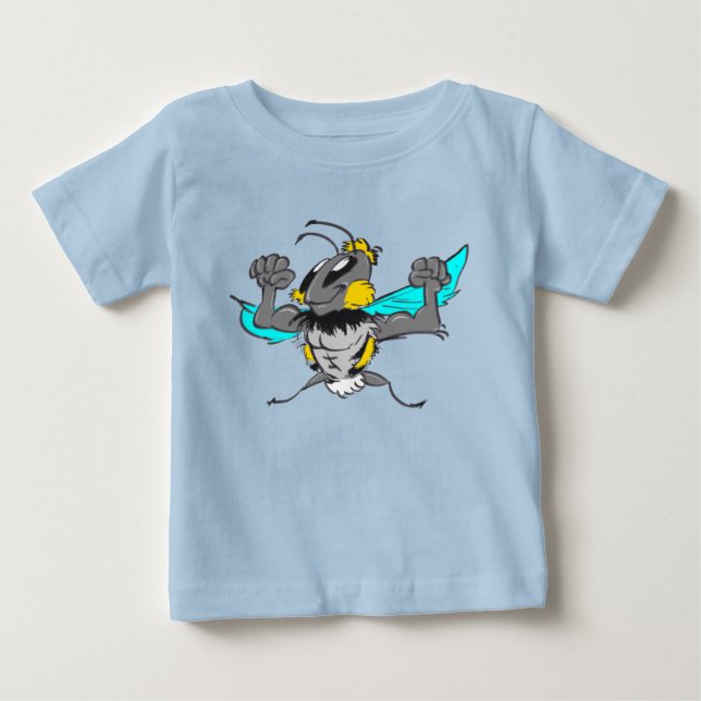 Bebé Camiseta Personalizado de abeja de burbujas fuerte (Anverso)