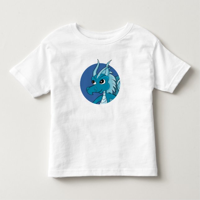 Bebé Camiseta personalizado de dragón azul (Anverso)