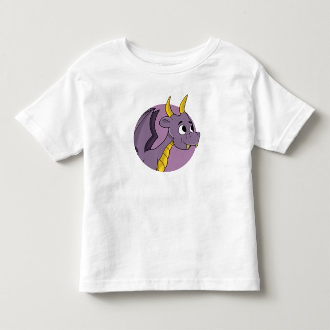 Bebé Camiseta personalizado de dragón morado (Anverso)