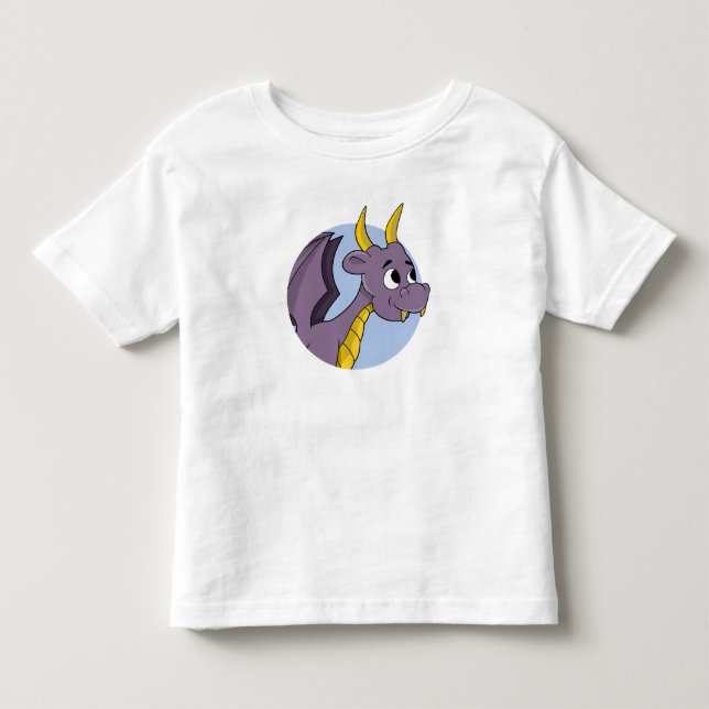 Bebé Camiseta personalizado de dragón morado (Anverso)