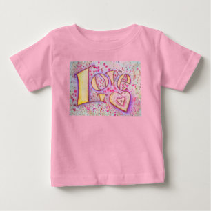 Bebé Camiseta Personalizado de pintura de arte Love Wor