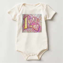 Bebé Camiseta Personalizado de pintura de arte Love Wor