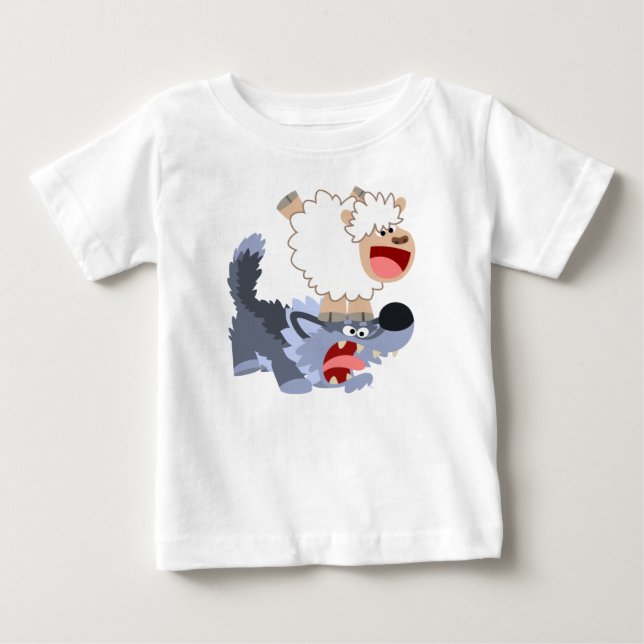Bebé Camiseta Personalizado y camiseta de lobo adorable (Anverso)