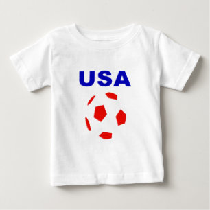 Bebé camiseta retra del fútbol de los E.E.U.U.