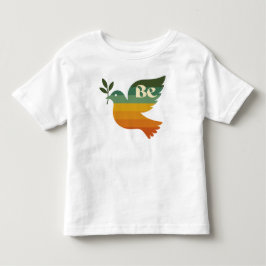 Bebé Camiseta Retro Arcoíris Paloma de la Paz para Niño