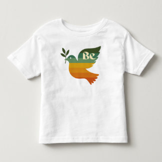 Bebé Camiseta Retro Arcoíris Paloma de la Paz para Niño