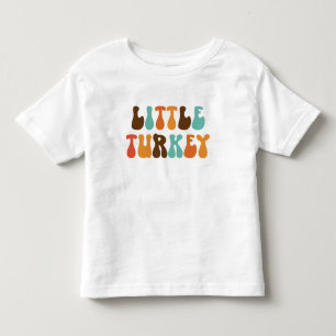 Bebé Camiseta Retro De Pavito De Acción De Gracias