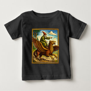 Bebé Camiseta Retro Medieval Fantasía de Jinete de Cara