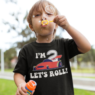 Bebé Camiseta Roja de Coche de Carreras para Niño en su