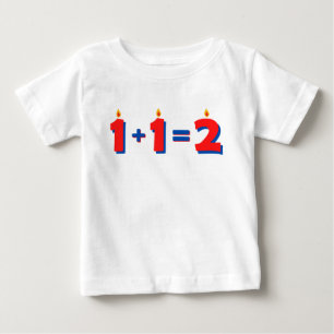 Bebé Camiseta roja de cumpleaños para niña o niño de 2 