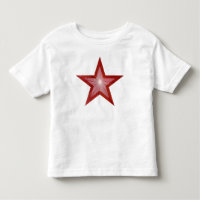 Camiseta roja del niño de la estrella