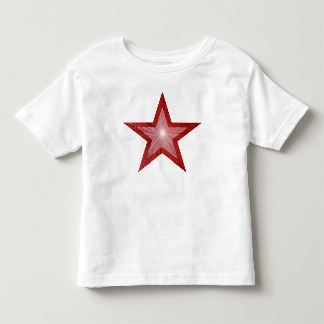 Bebé Camiseta roja del niño de la estrella (Anverso)