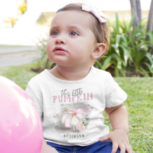 Bebé Camiseta rosa de cumpleaños de esta pequeña calaba