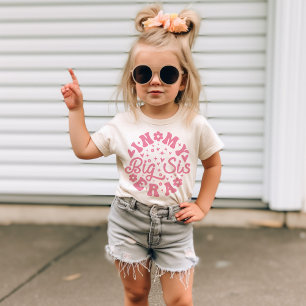 Bebé Camiseta rosa de hermana mayor de mi época de herm