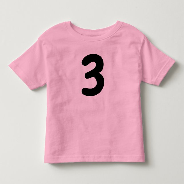 Bebé Camiseta rosa para niños de 3 años (Anverso)