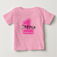 Camiseta rosada del cumpleaños del nombre y de la