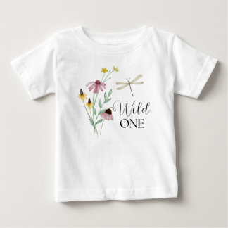 Bebé Camiseta salvaje de un cumpleaños para el primer c