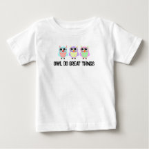 Camiseta Suelta y Monada de Búho Hace Grandes Cosa