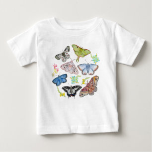 Bebé Camiseta Sueños de Acuarela de Mariposas