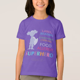 Bebé Camiseta Superheroínas Alerta de Alergia Alimentar
